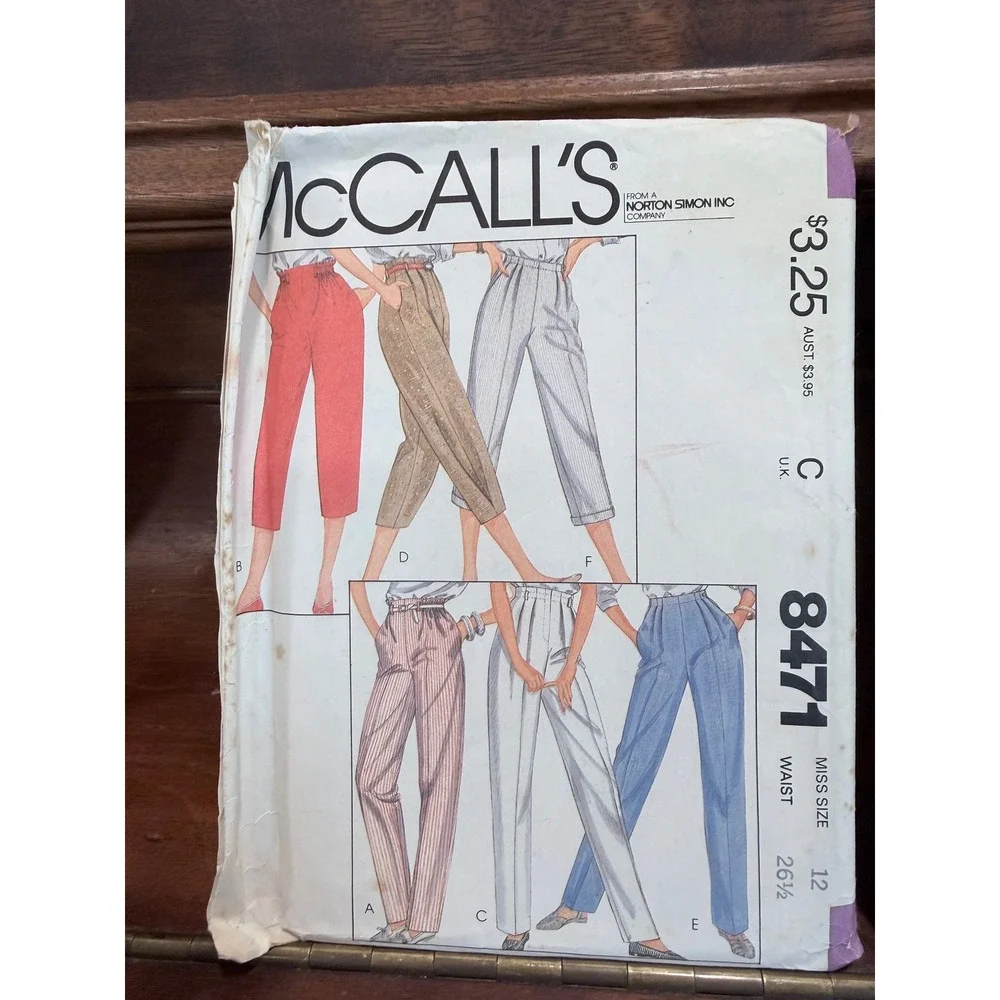 Vintage 80s Sewing Pattern Lot 5pc Vogue McCall's Simplicity Dress Blazer Pants
